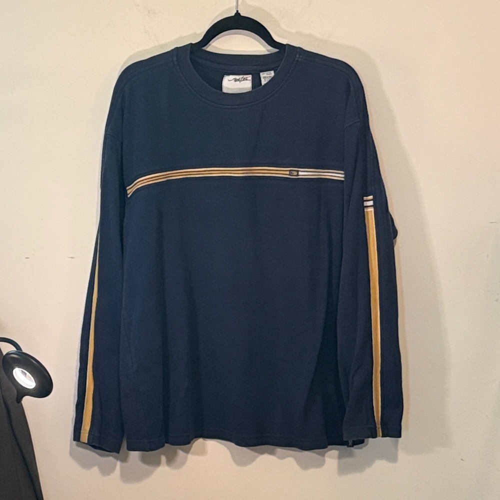 Point Zero Dark Blue Long Sleeve with Yellow Accents
